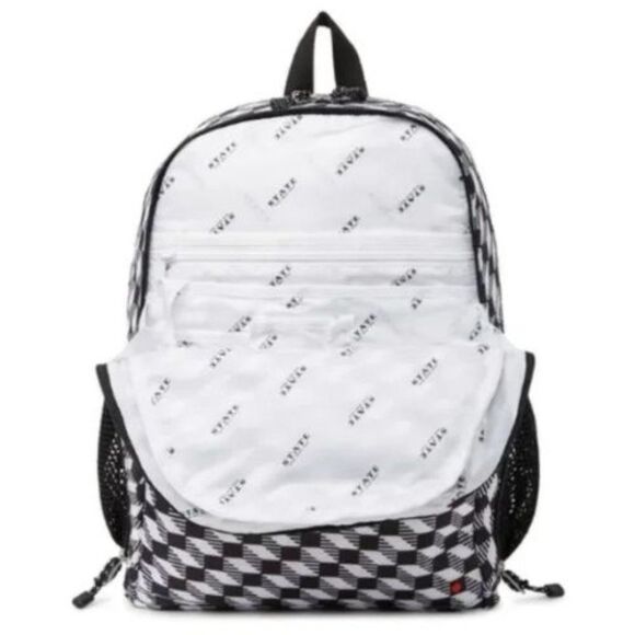 NWT STATE Bags Bedford Twill Backpack | Black & White Geo Print main image 5
